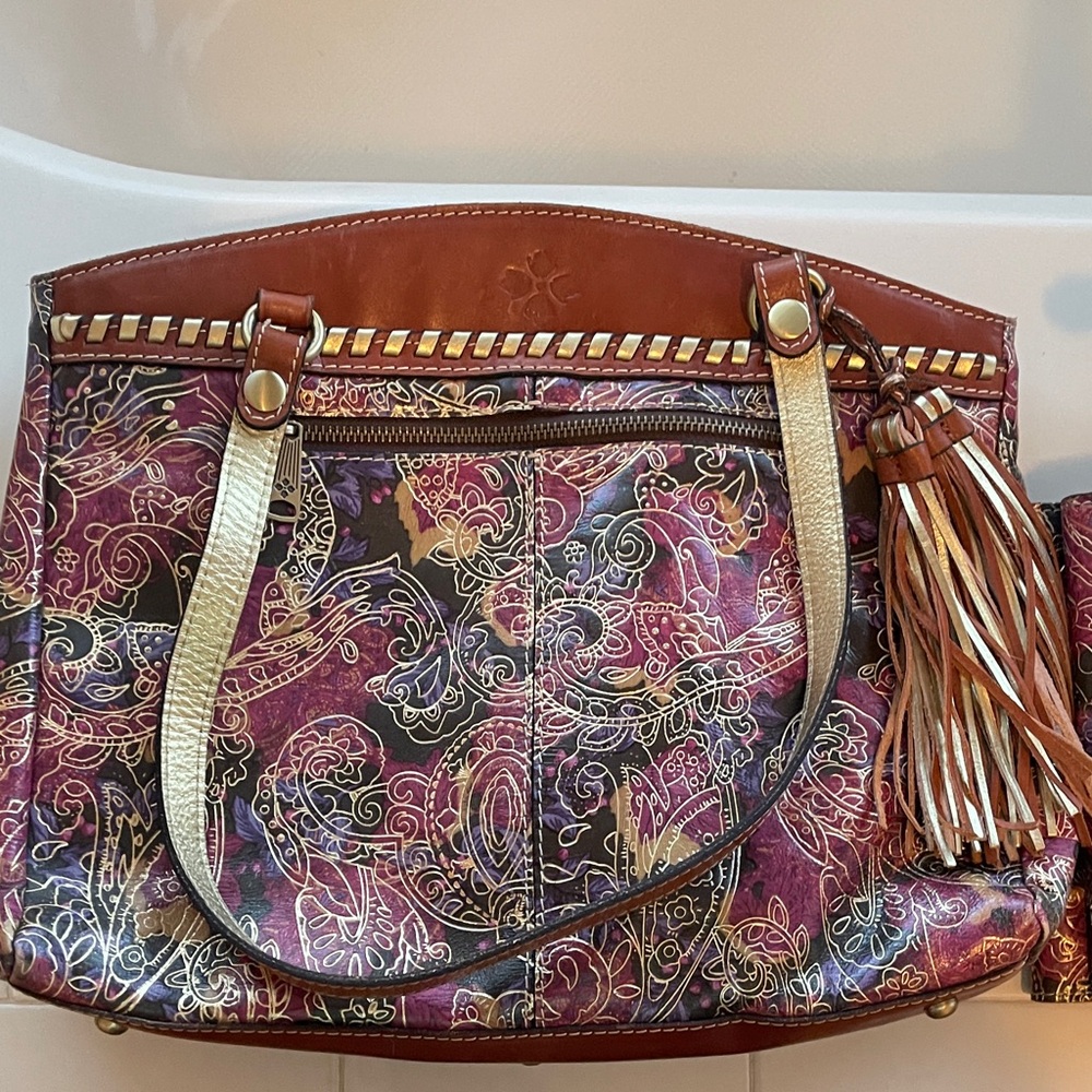 Patricia Nash Purple and Gold Paisley